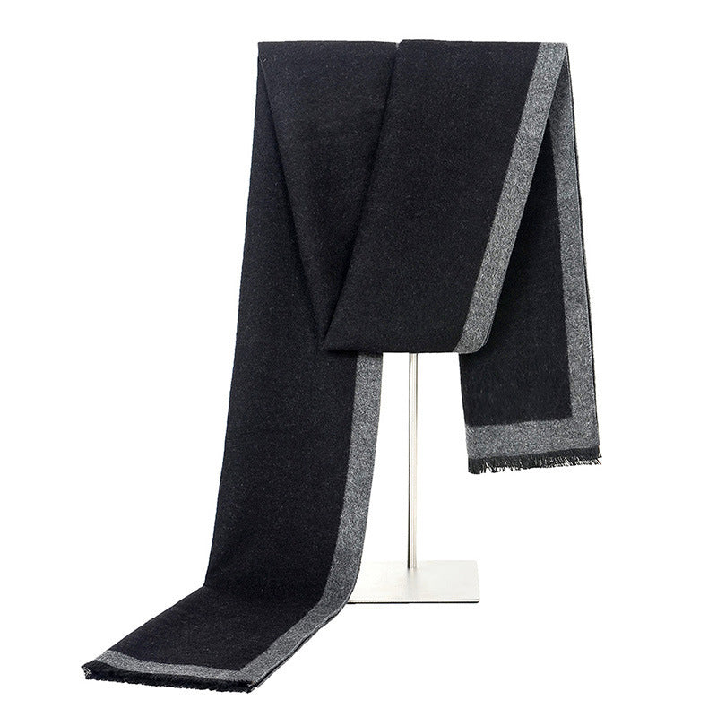 Men's Fashion Simple Brushed Warm Scarf