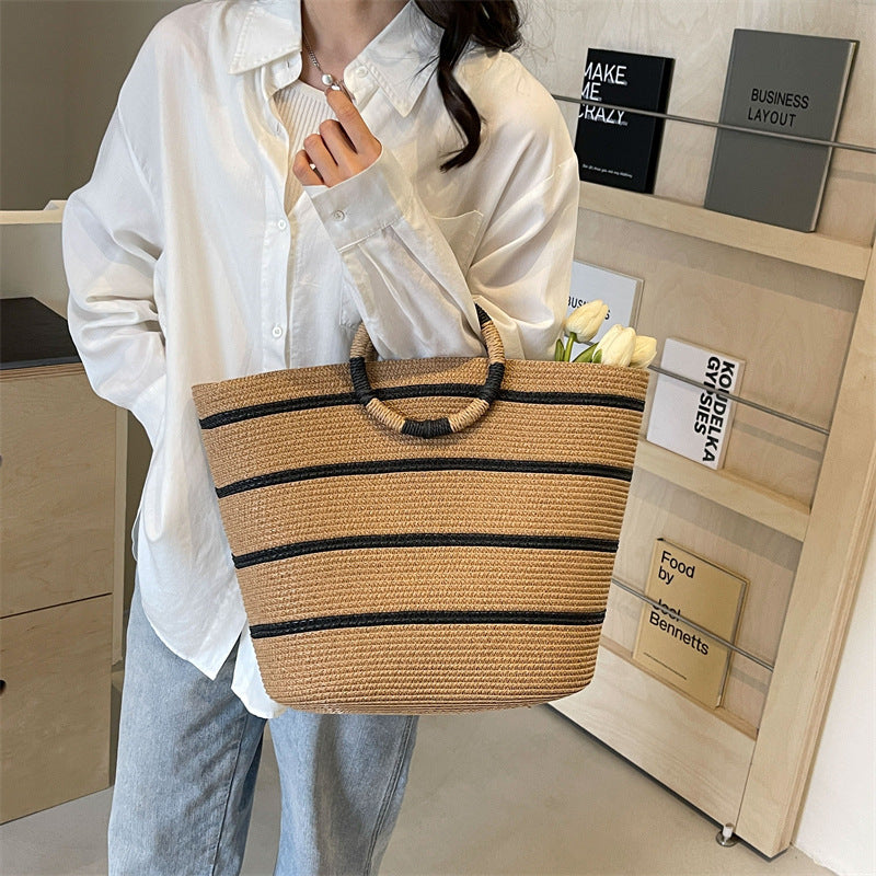 Summer Seaside Vacation Weaving Handbag Beach Bag