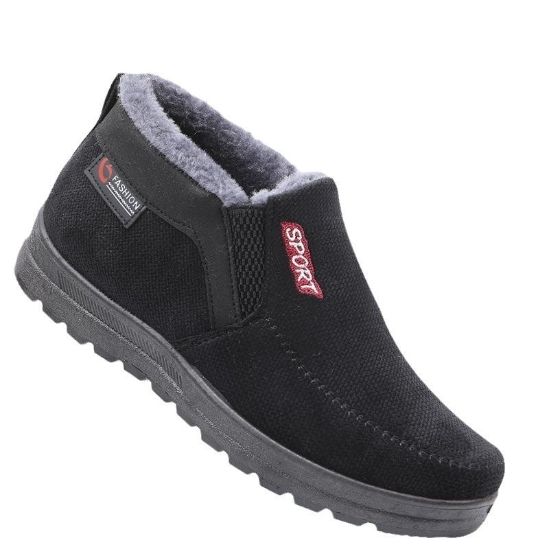 Men's Shoes Thermal Non-slip Cotton-padded Shoes Casual Slip-on Old Beijing Cloth Shoes