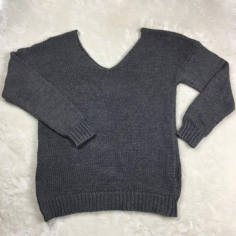 Off-the-shoulder Long Sleeve Sweater For Women