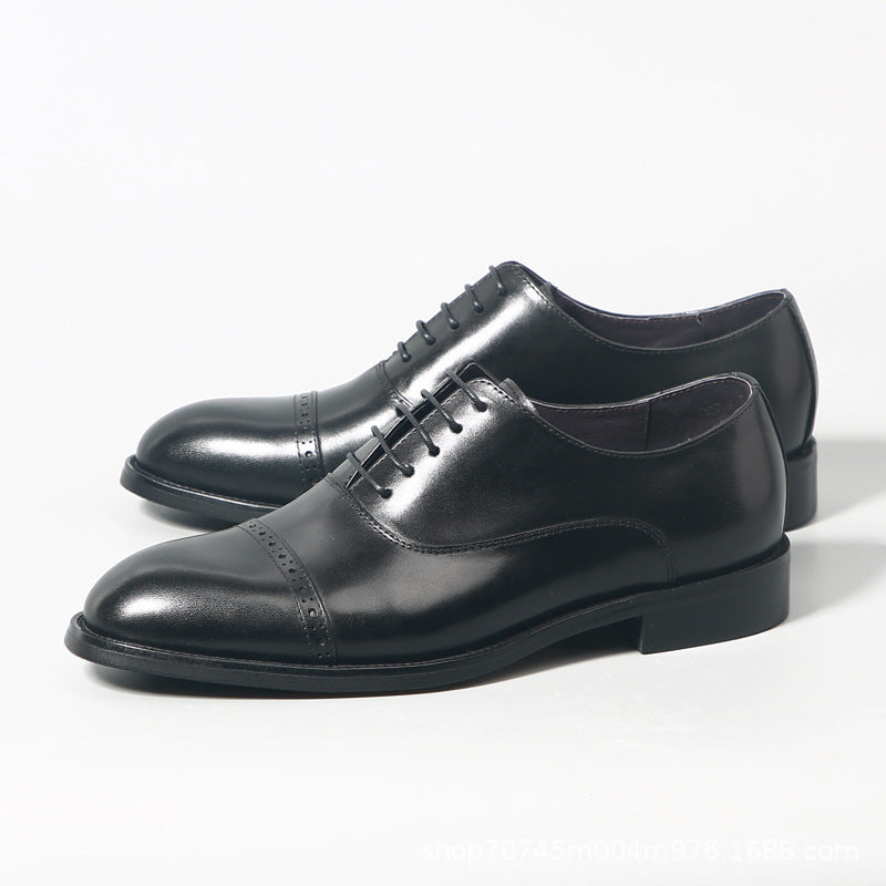 British Leather Three-joint Men's Business Formal Leather Shoes