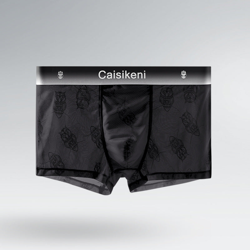 Summer Ice Silk Ultra-thin Breathable Mesh Boxers