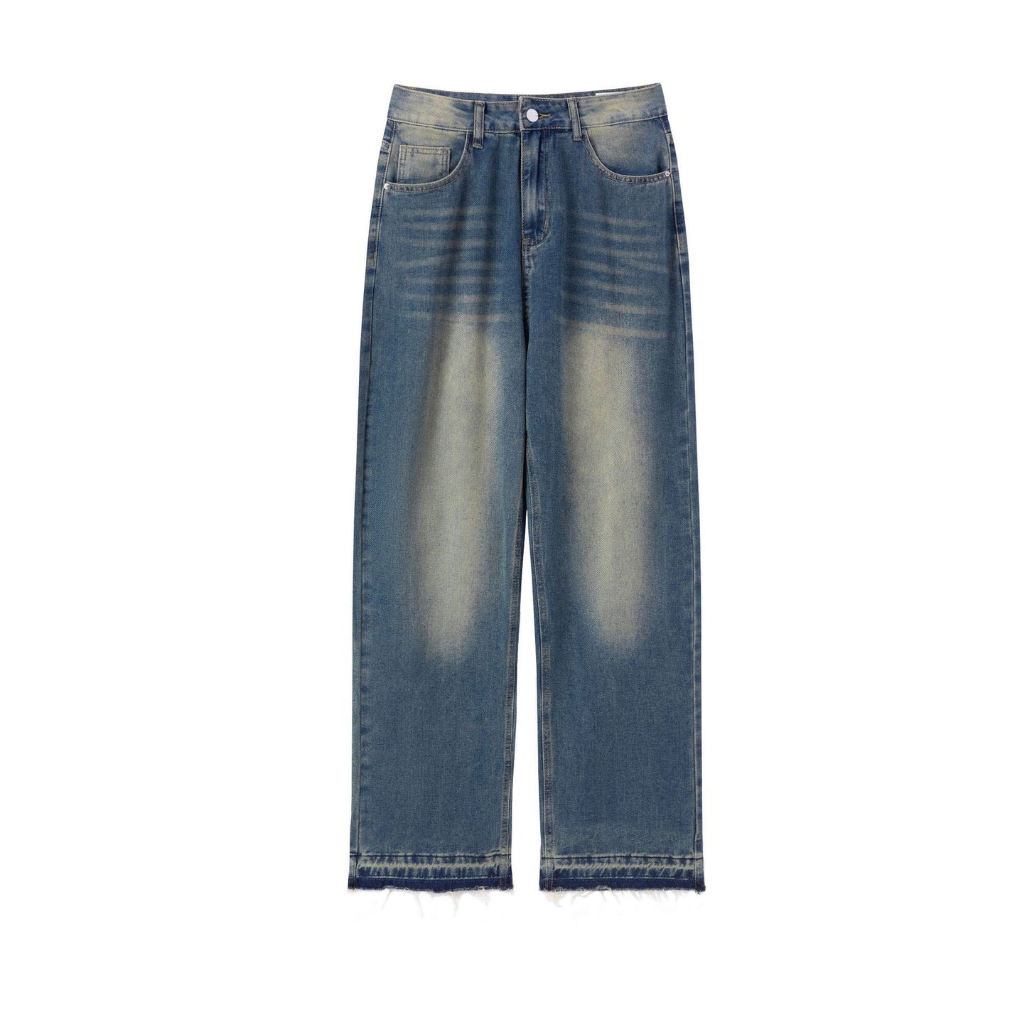 Pu Shuai Foot Mouth Burr Straight Long Pants