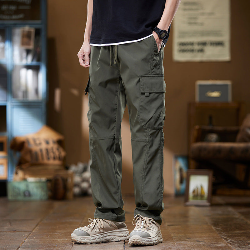 American Fashion Brand Workwear Men's Spring And Autumn Loose Straight Wide-leg Pants