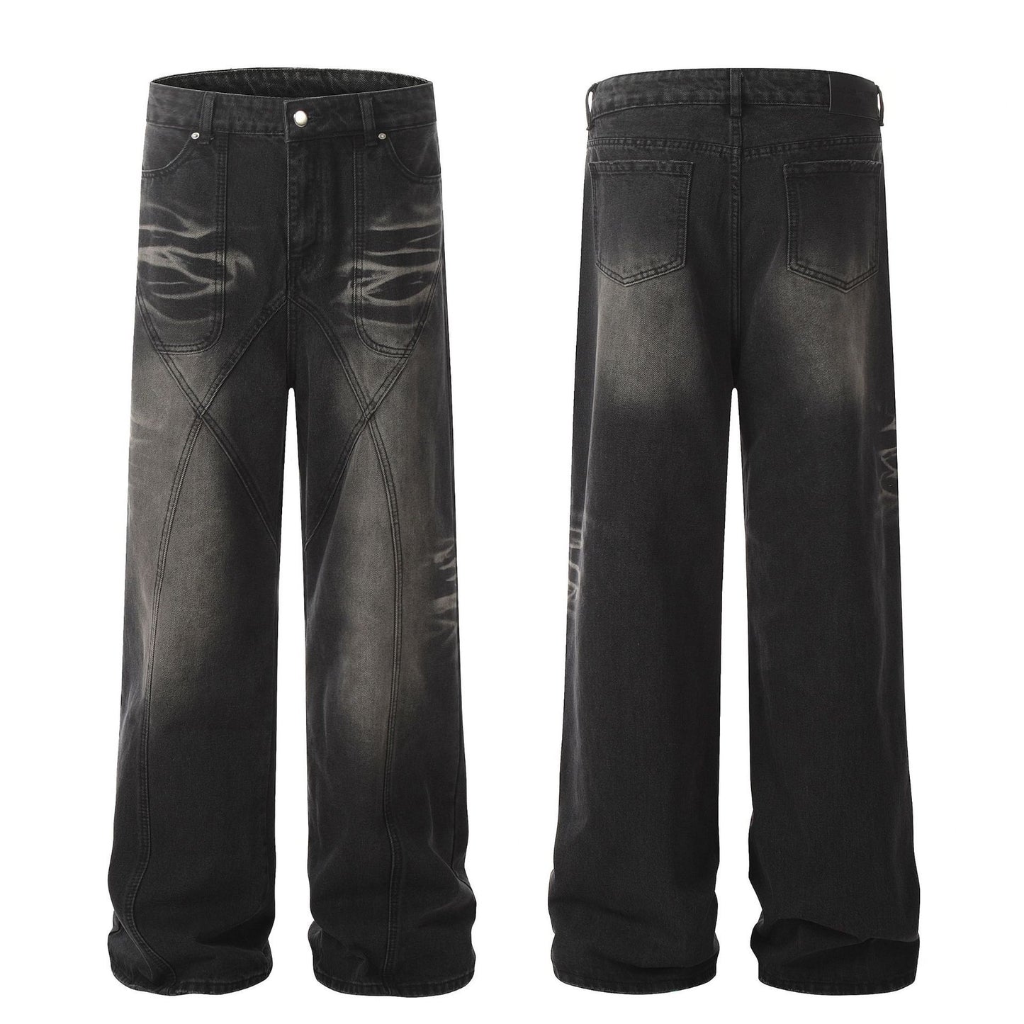 High Street Dark Fashion Brand Straight Jeans