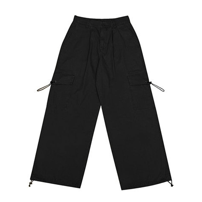 Autumn Style Retro Wide Leg Basic Workwear Pants