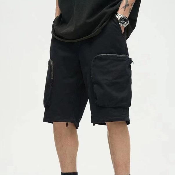 Straight Loose Casual National Fashion Large Pocket Men's Pants