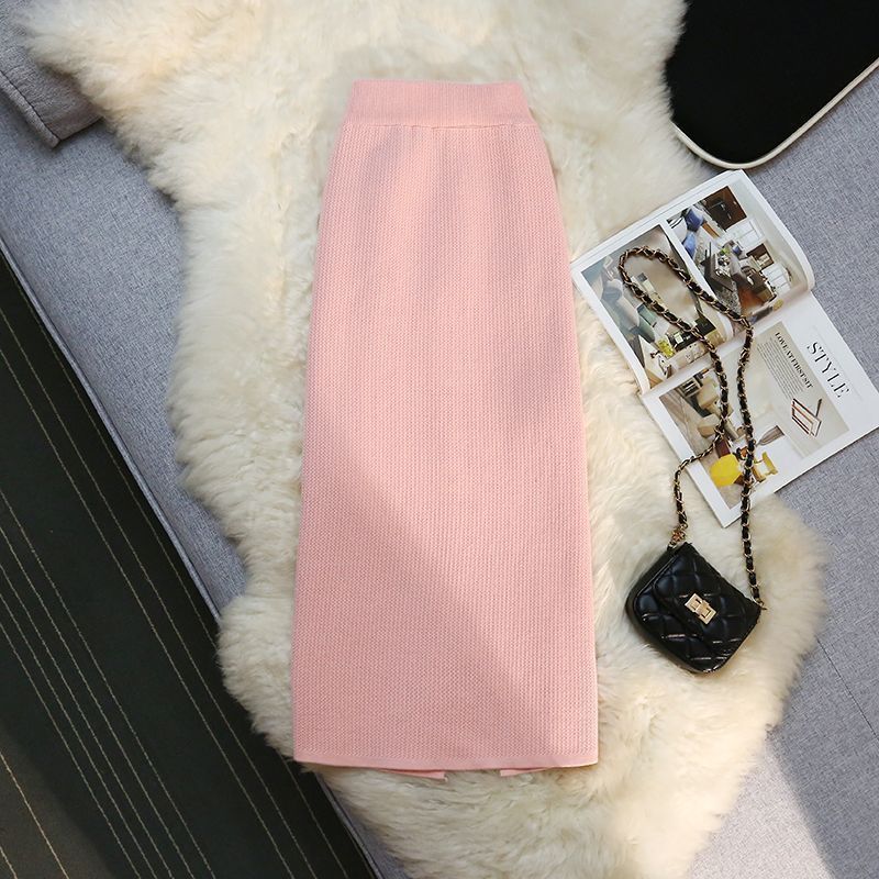 Mink Fur Knitted Skirt For Women Autumn And Winter