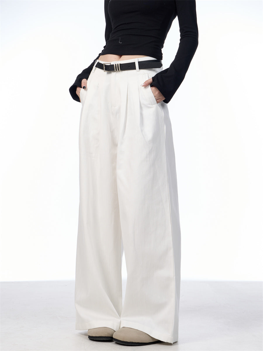 High Street Retro Loose Straight-leg Wide-leg Pants