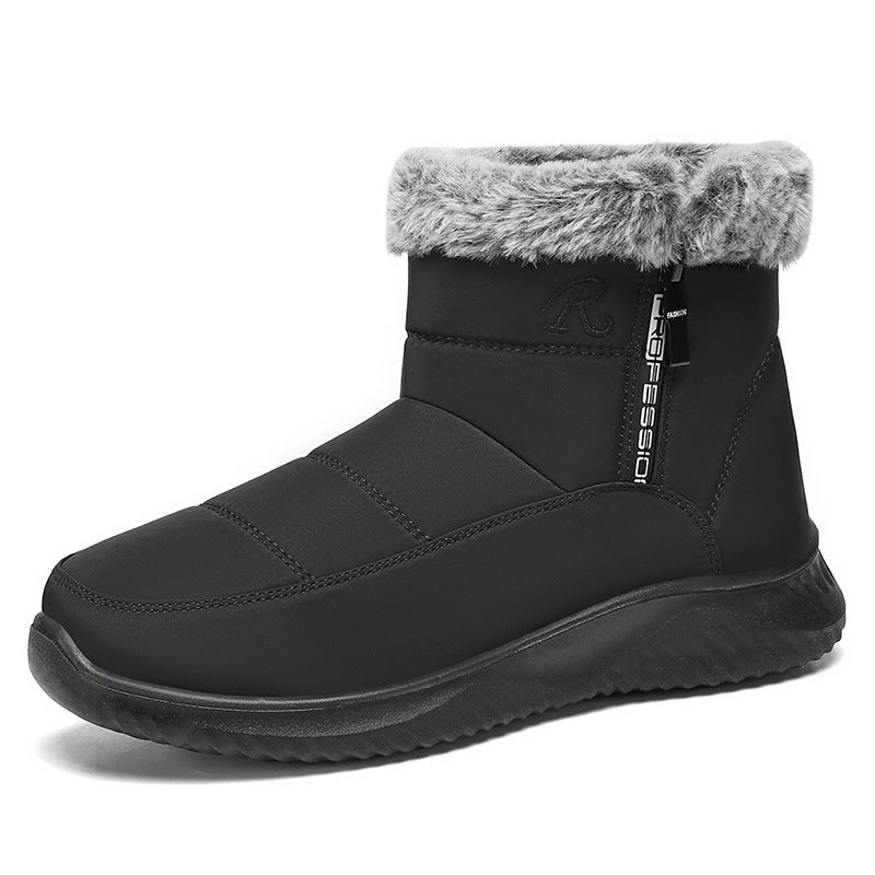 Cotton-padded Shoes Men's High-top Cotton Boots Fleece-lined Thick