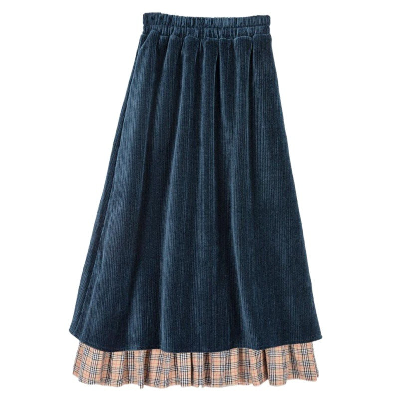 Fashionable Retro Corduroy Skirt For Women