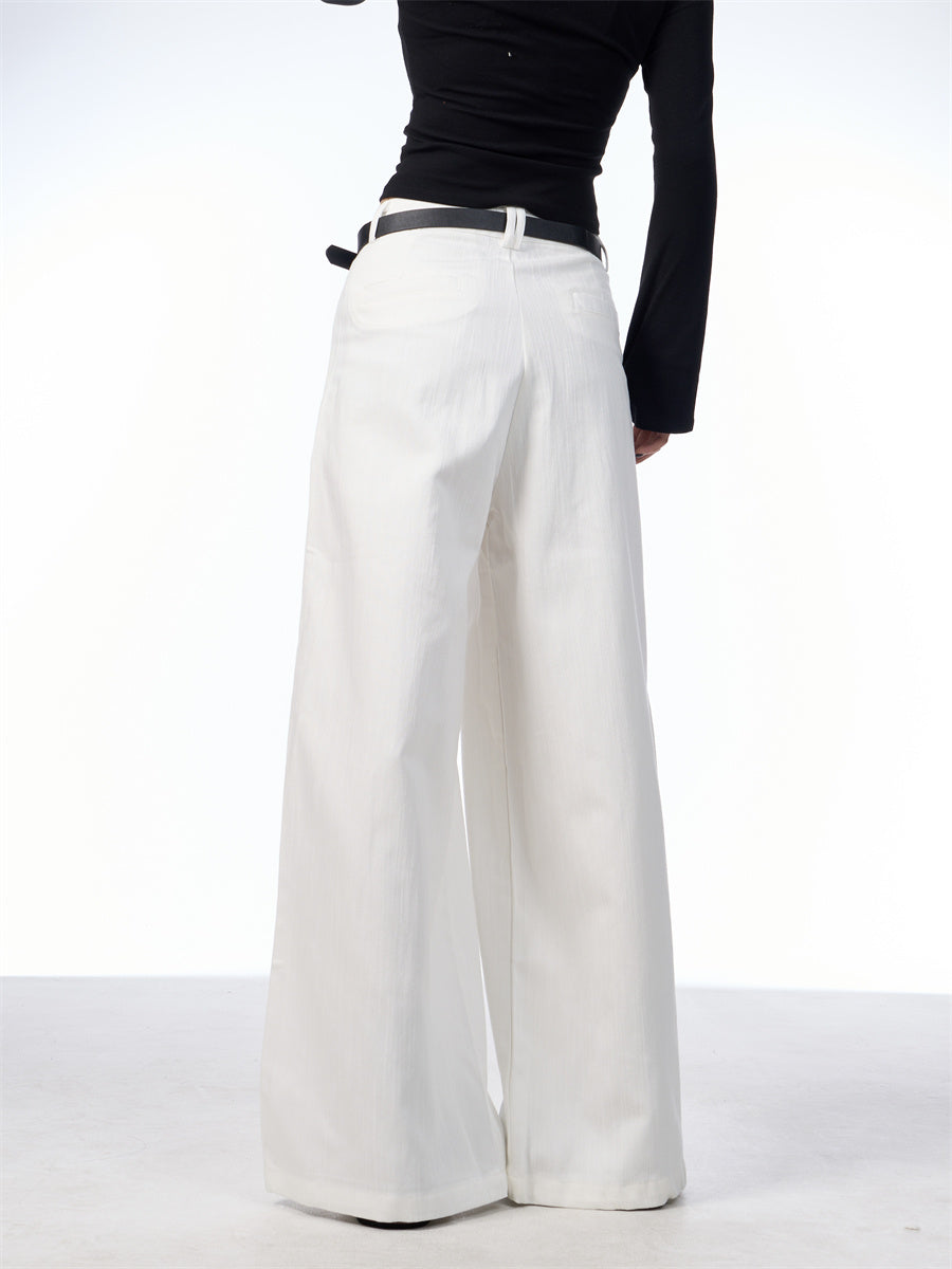 High Street Retro Loose Straight-leg Wide-leg Pants