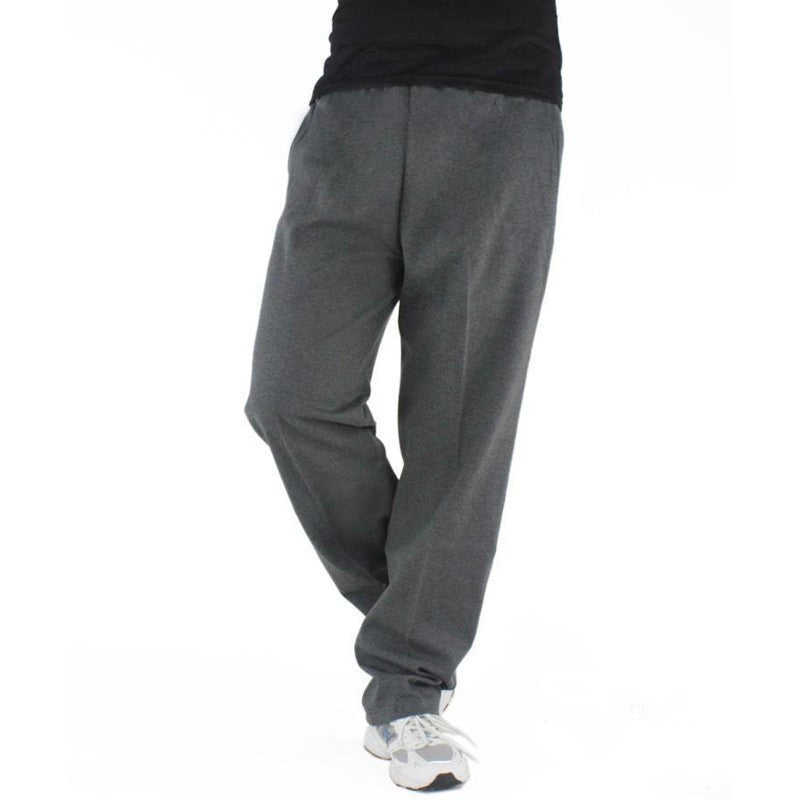 Casual Trousers Men's Home Straight Sweater Solid Color Loose Trousers