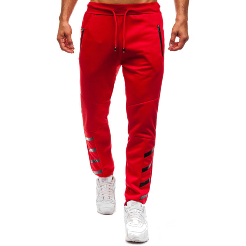 Casual Trousers Drawstring Solid Color Loose Track Pants