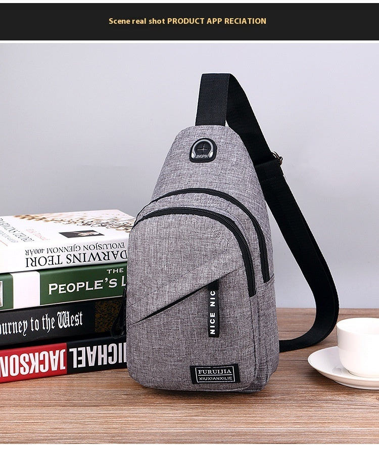 Casual Youth Korean Style Shoulder Bag Men's Oxford Cloth Messenger Bag