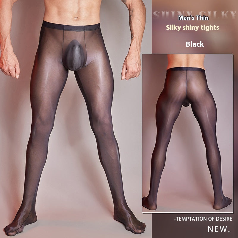 High Elasticity Thin Body Socks Fitness Sports Men Pantyhose