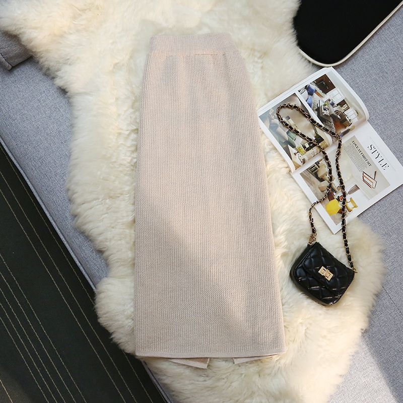 Mink Fur Knitted Skirt For Women Autumn And Winter