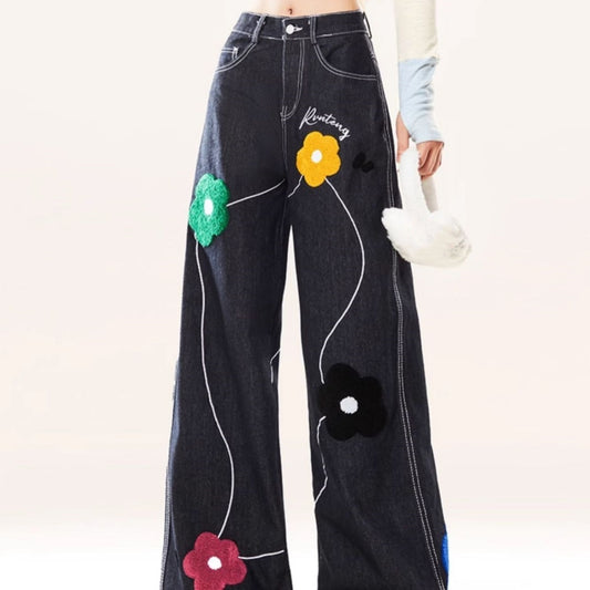 Songmei Retro Small Wide-leg Pants