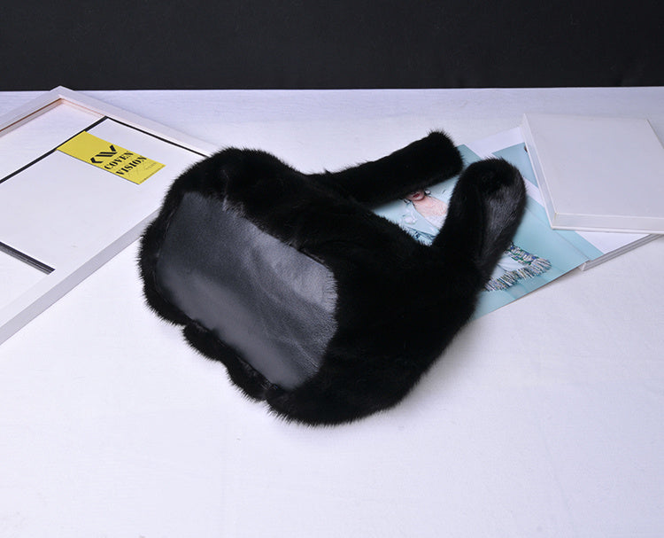 Whole Skin Mink Fur Wrap Soft Surface