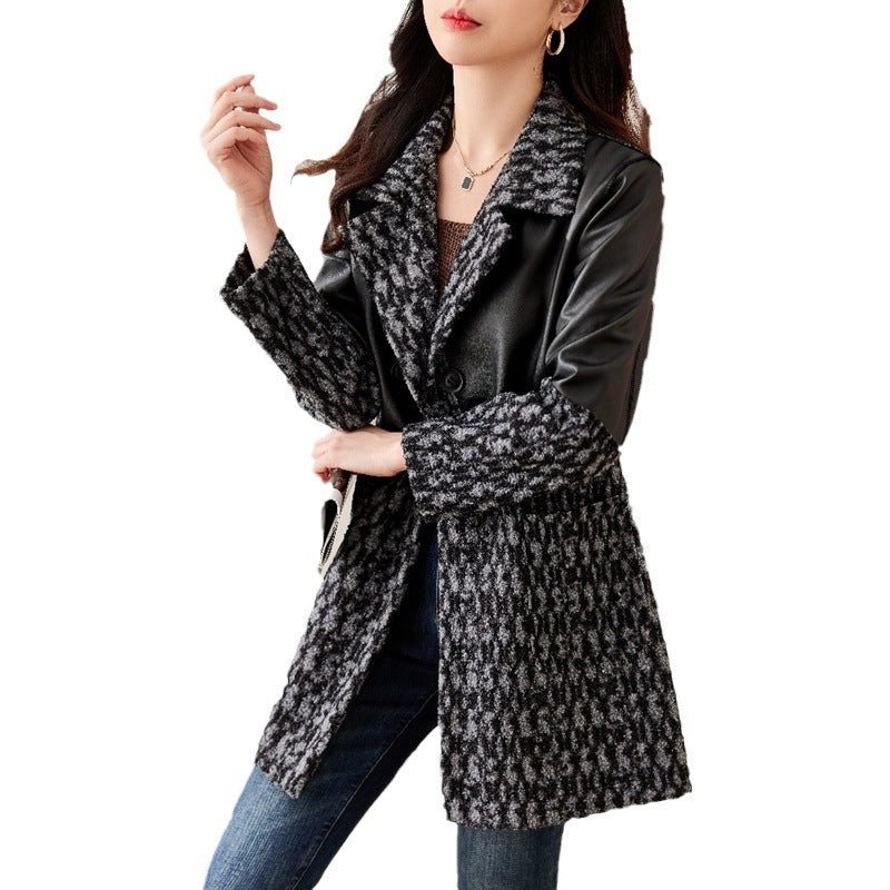 Haining Leather Coat For Women