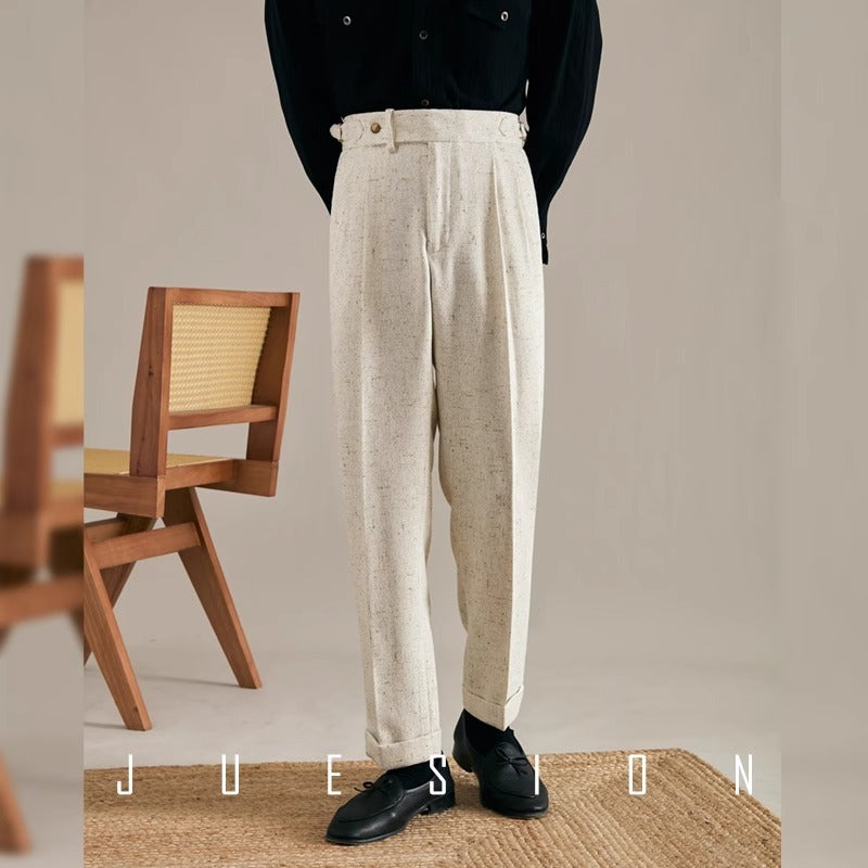 Retro High Sense Loose Drooping Straight Casual Pants