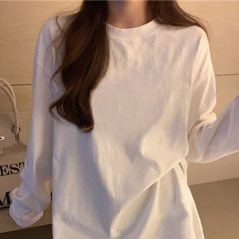 Spring New Loose Sweater Bandage Dress Inner Bottoming Shirt