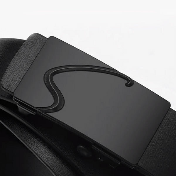 Men's Inner Wear Toothless Automatic Buckle Belt Business Casual All-match Trendy Two-layer Cowhide