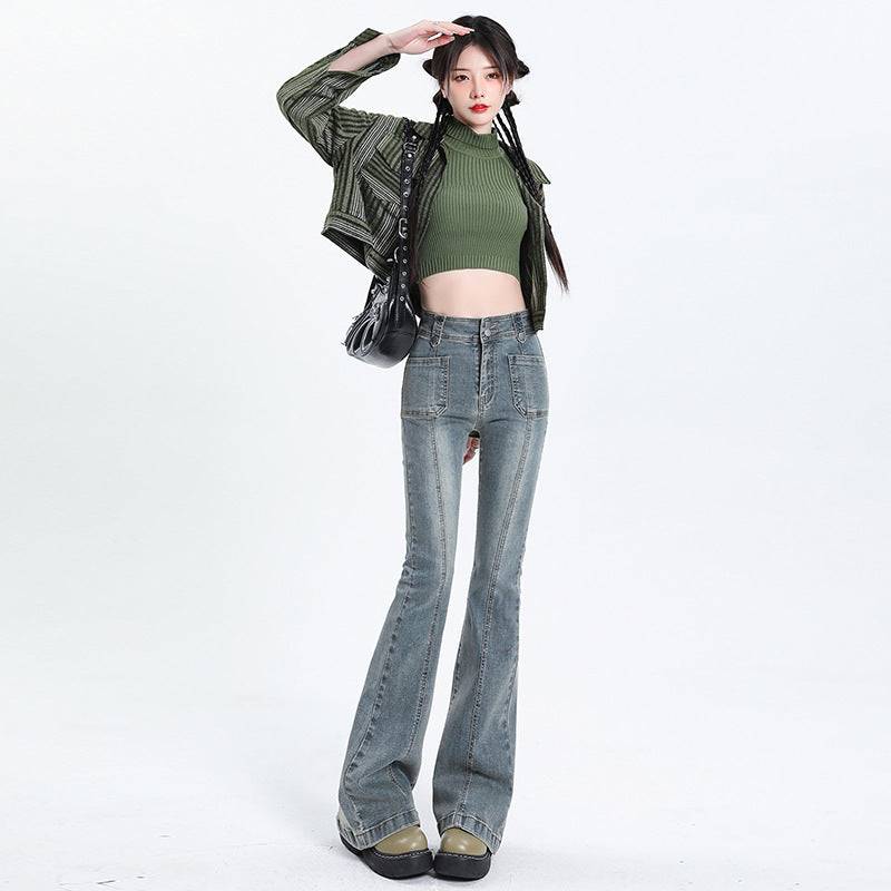 Vintage Vibe Patchwork Skinny Jeans