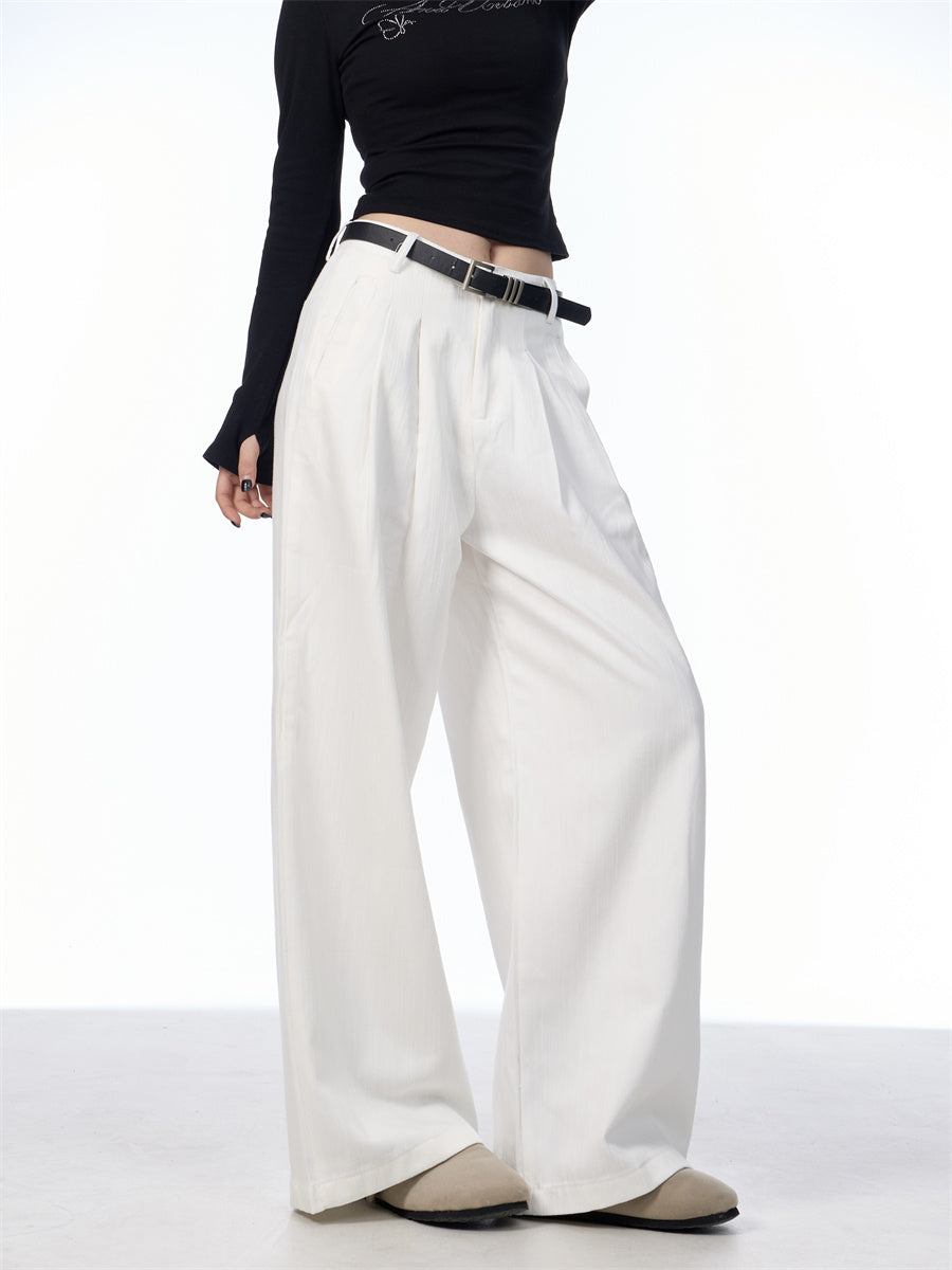 High Street Retro Loose Straight-leg Wide-leg Pants