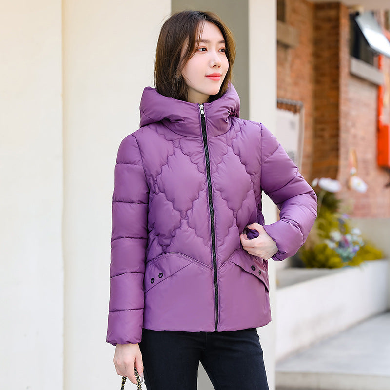 Cotton Coat Rhombus Thickened Cotton Coat Fleece-lined Cotton Coat Jacket