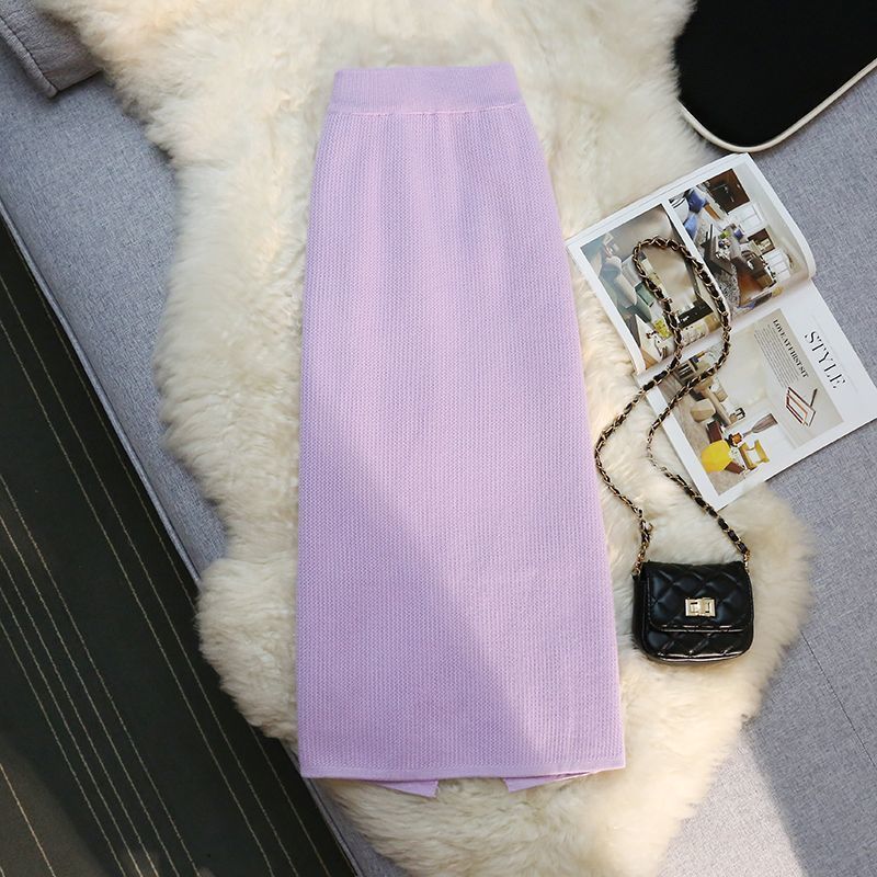 Mink Fur Knitted Skirt For Women Autumn And Winter