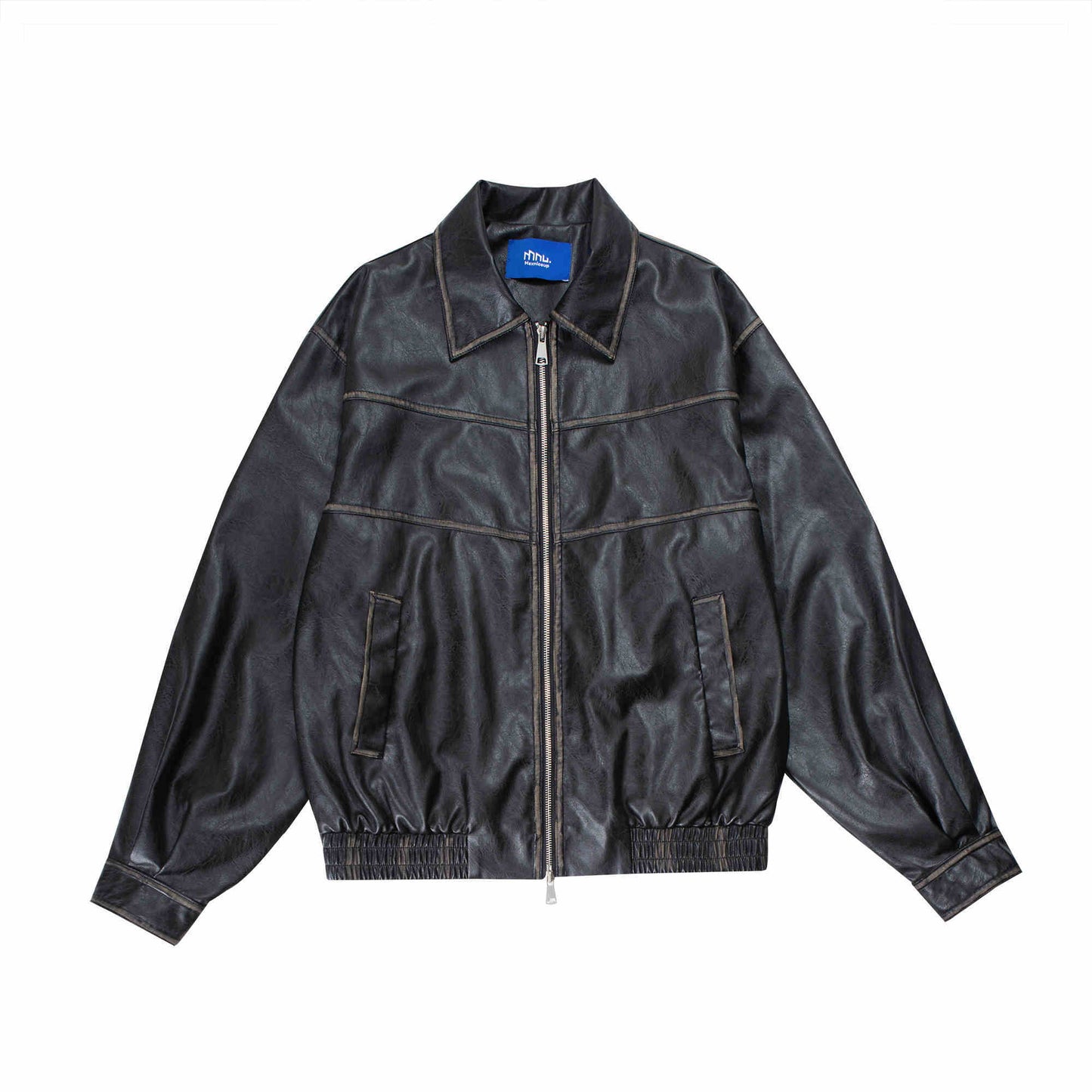 Japanese Retro Motorcycle Leather Jacket Loose High Street