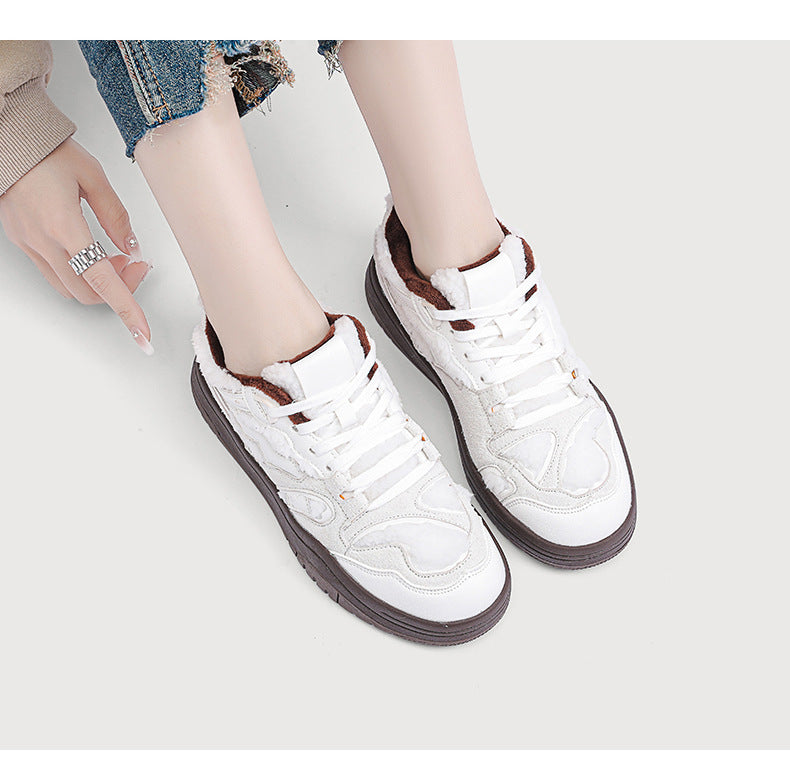 White Casual Women's Fashion Shoes Campus Student Board Shoes