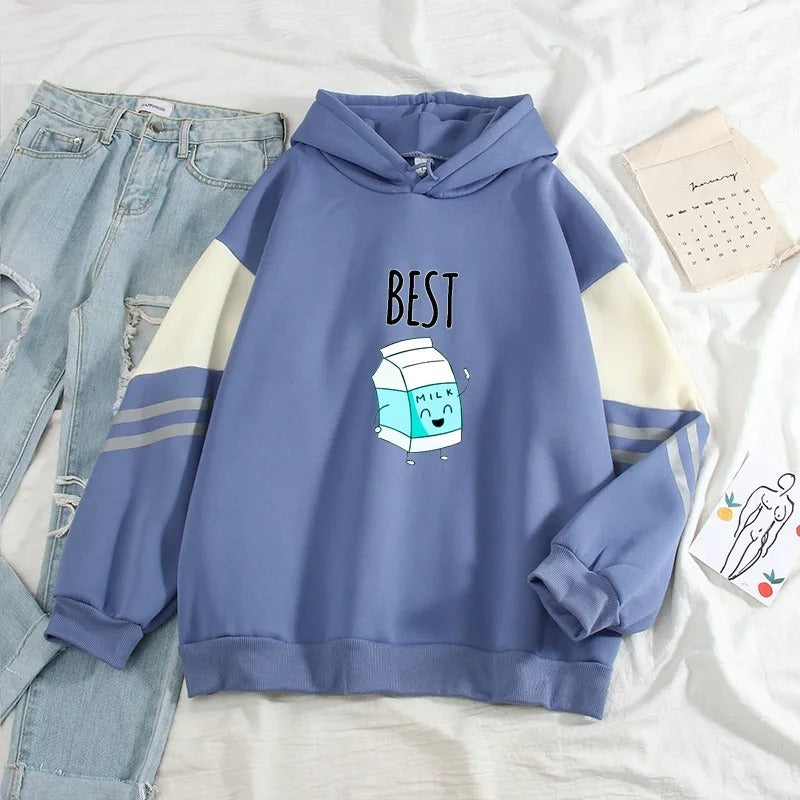 Sweater Color Matching Hoodie Jacket Top