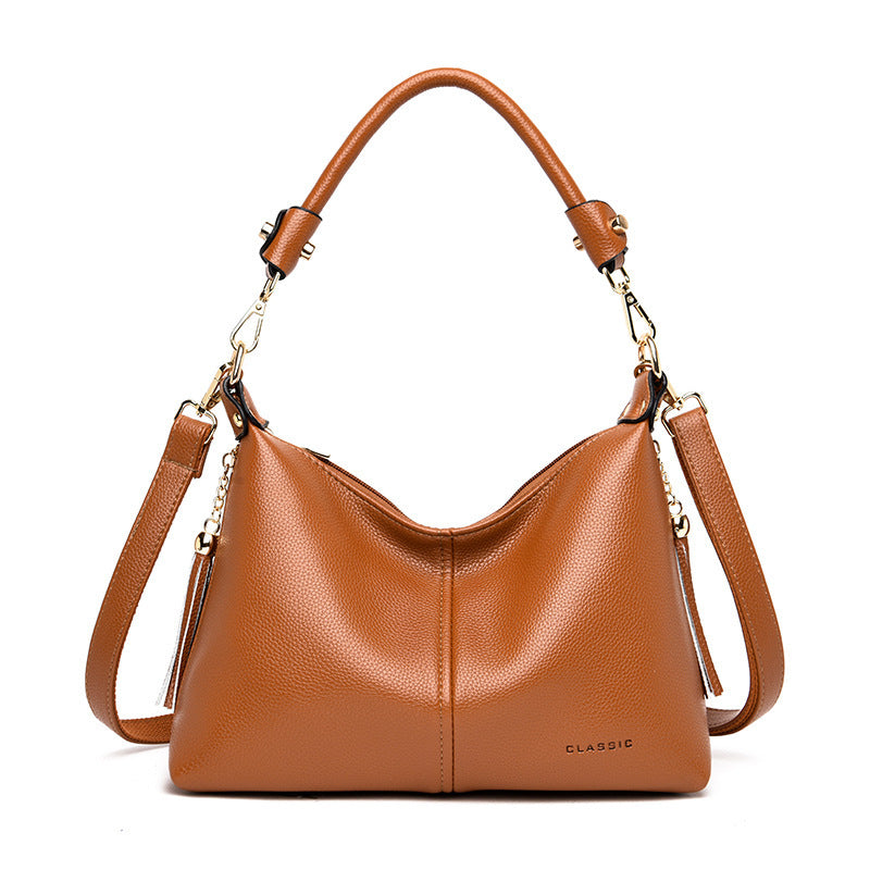 Soft Leather Mother Bag All-match One-shoulder Fashion Trendy Handbag