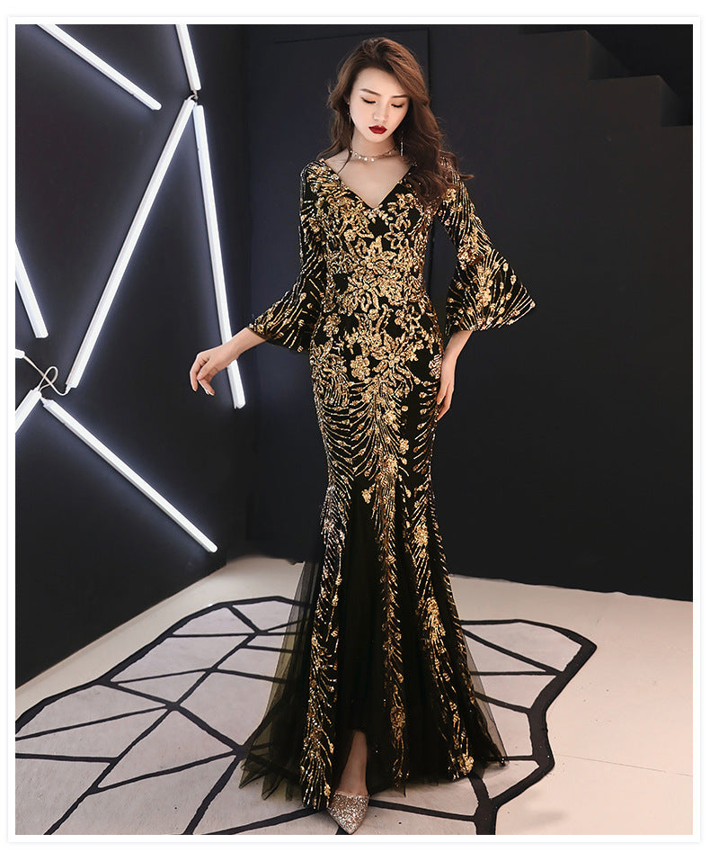 Banquet evening dress princess slim dress