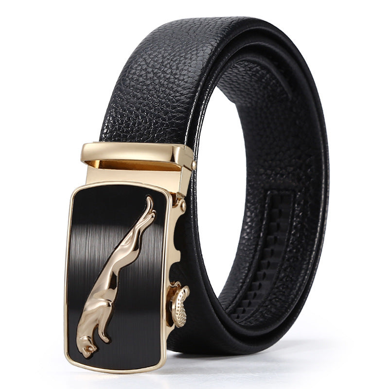 Men's Automatic Leather Buckle Business Belt