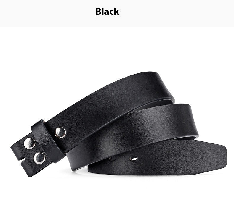 Classic Business Men Headless Snap Fastener Leather Belt