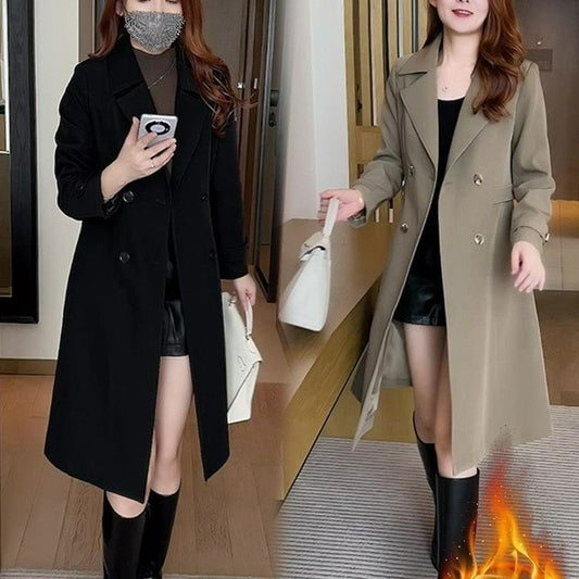 Korean Style Elegant Elegant Graceful Trench Coat