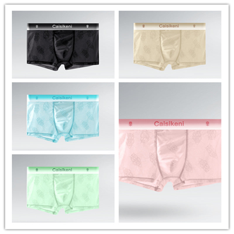 Summer Ice Silk Ultra-thin Breathable Mesh Boxers