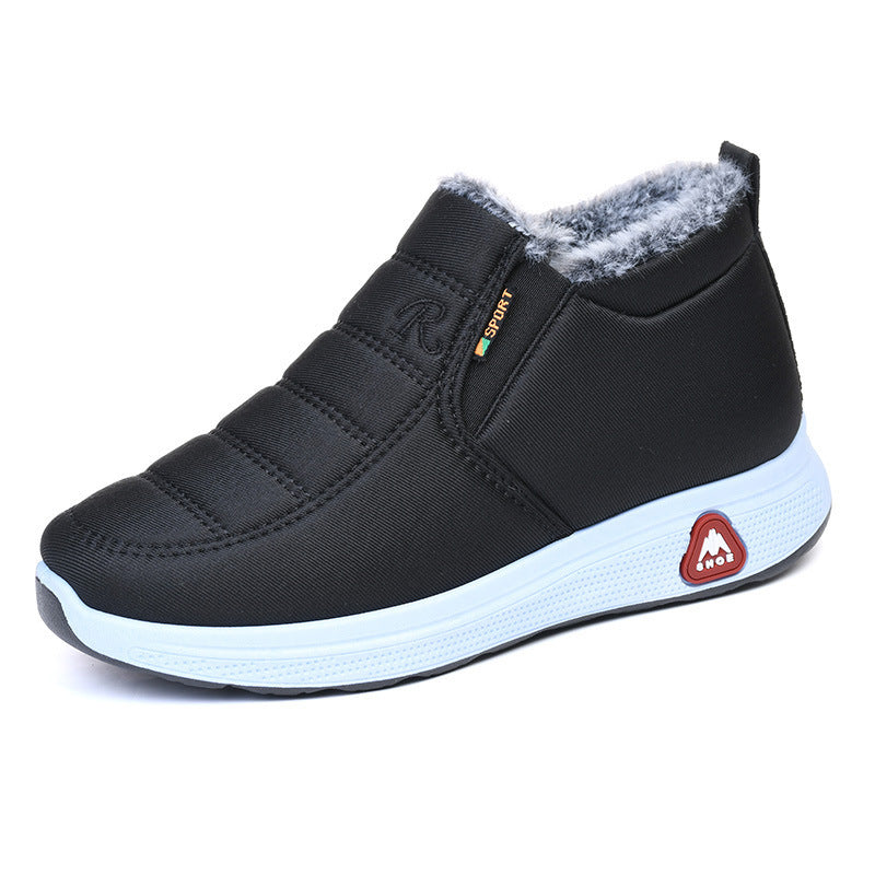 Winter Fleece-lined Thickened Middle-aged And Elderly Thermal Non-slip Cotton-padded Shoes