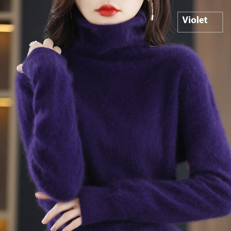 Pullover Short Mink Wool Knitted Sweater Bottoming Shirt