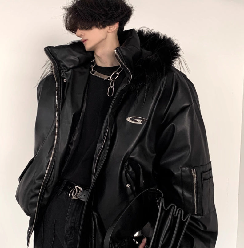 Big Fur Collar Hooded Niche Design Cotton-padded Jacket