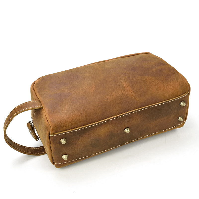 Large-capacity Vintage Top Layer Cowhide Storage Bag