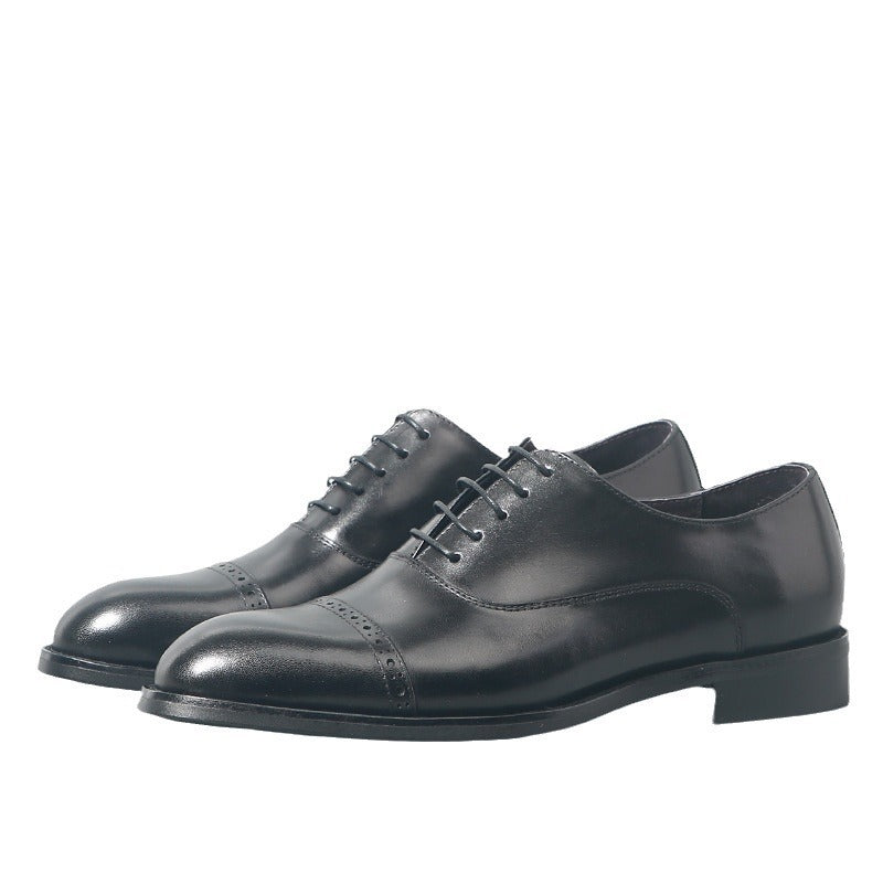 British Leather Three-joint Men's Business Formal Leather Shoes