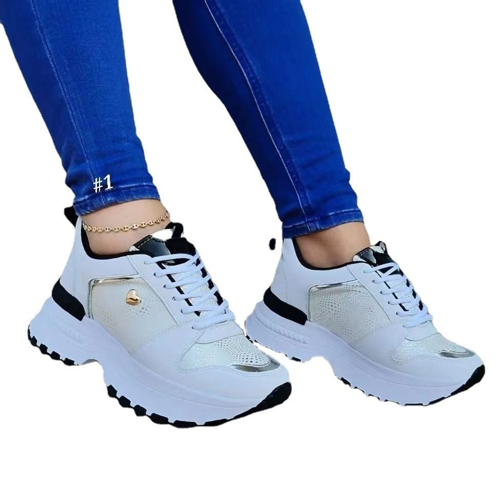 Women's Fashion Heel Lifed Sneakers