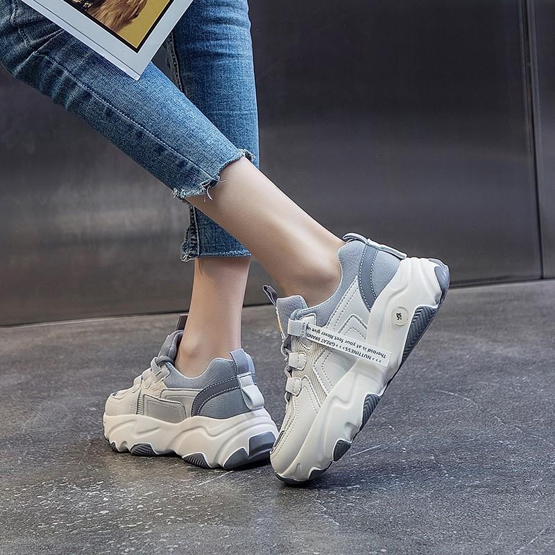 Genuine Leather Old Shoes Women All-match Platform Casual Sneakers