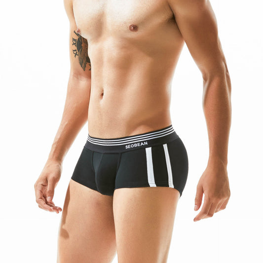 Men's Underwear Low Waist Cotton Boxer Briefs