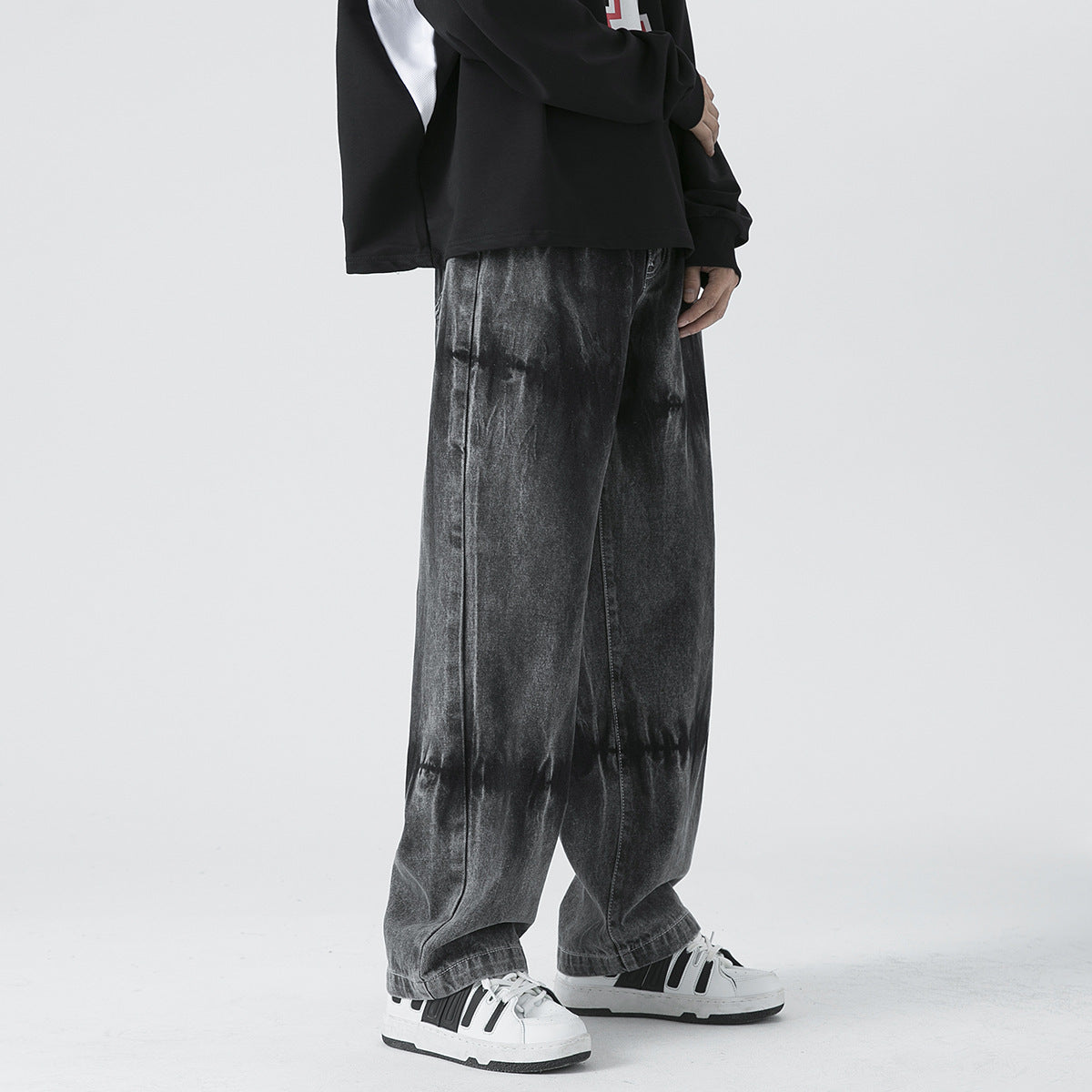 Men's High Street Straight Wide Leg Casual Pants