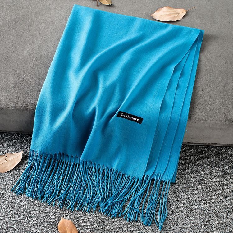 Fashion Simple Solid Color Tassel Scarf Shawl